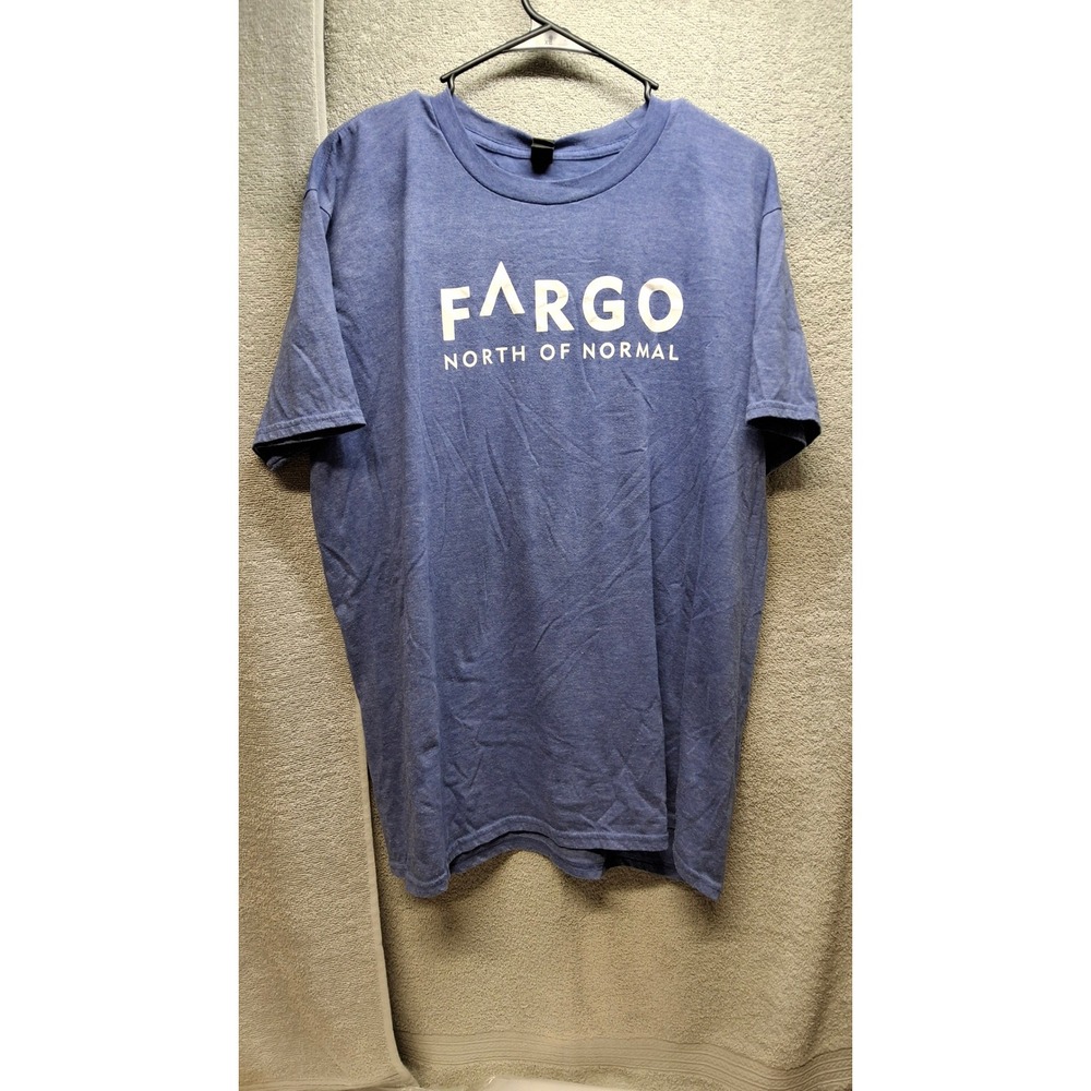 Fargo North of Normal Graphic T-Shirt Blue Heather Short Sleeve 
XL. ( B7)